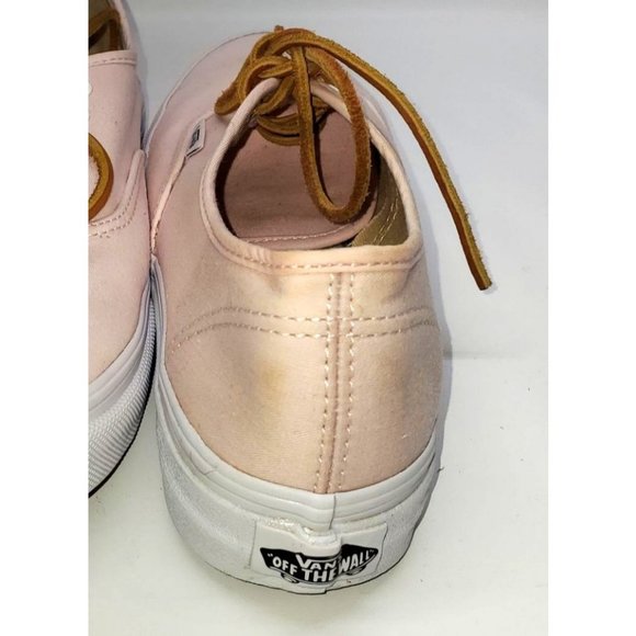 Vans Authentic Light Pink Canvas with Leather Laces Size 5.5 Mens 7 Wos 1315 - Picture 11 of 12